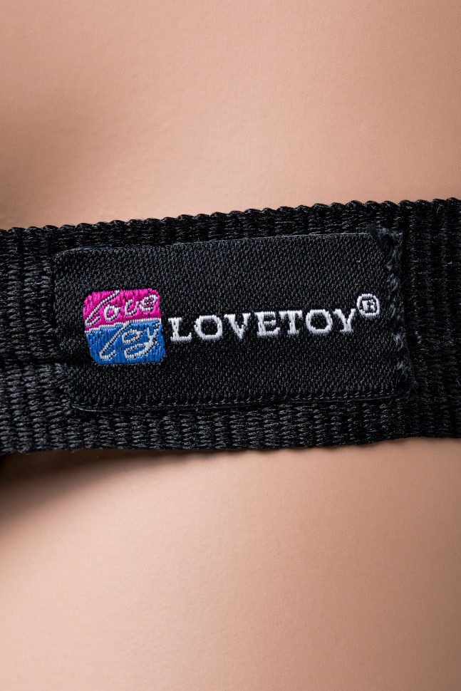 Страпон на креплении LoveToy с поясом Harness, реалистичный, neoskin, 20 см