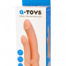 Реалистичный фаллоимитатор TOYFA  A-Toys Twint, силикон, телесный, 19,5 см