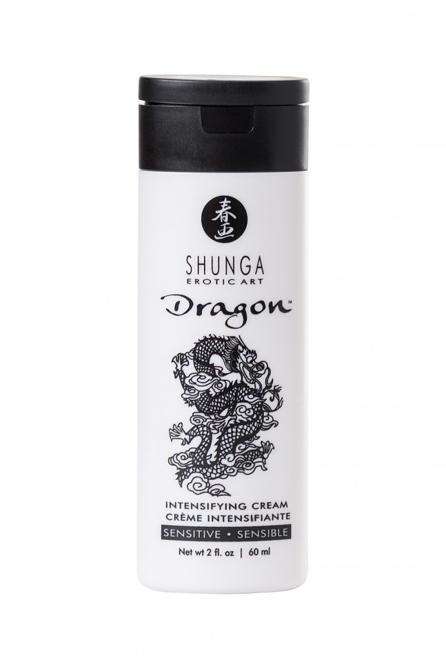 Интимный крем-лубрикант для мужчин Shunga «Дракон Сенситив» (Dragon), эффект «ледяного огня», 60 мл