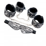 Кружевной набор TOYFA Marcus (наручники, оковы и маска), серебристый