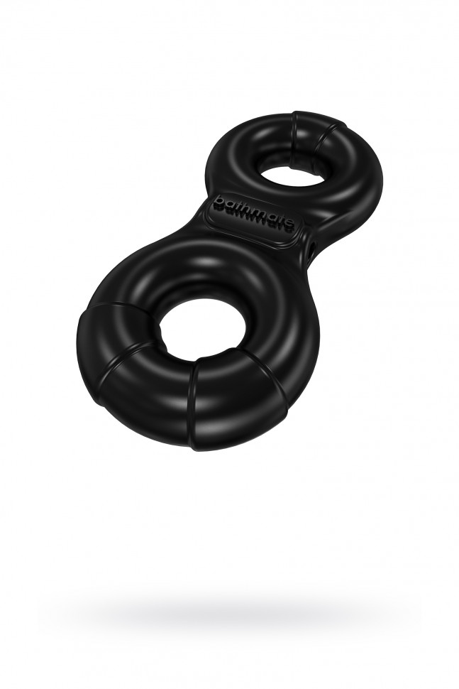 Виброкольцо на пенис Bathmate Eight, elastomex, чёрное, Ø4-5 см