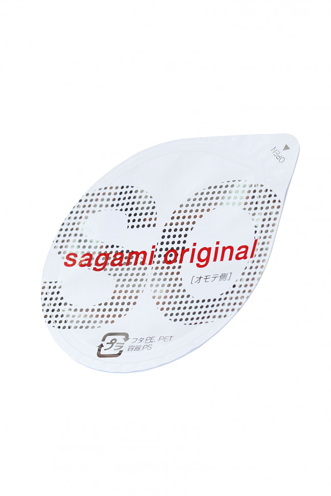 Презервативы Sagami, original 0.02, полиуретан, ультратонкие, гладкие, 18 см, 5,8 см, 1 шт.