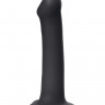 Ремневой нереалистичный страпон на присоске Strap-on-me, L, силикон, черный, 19 см