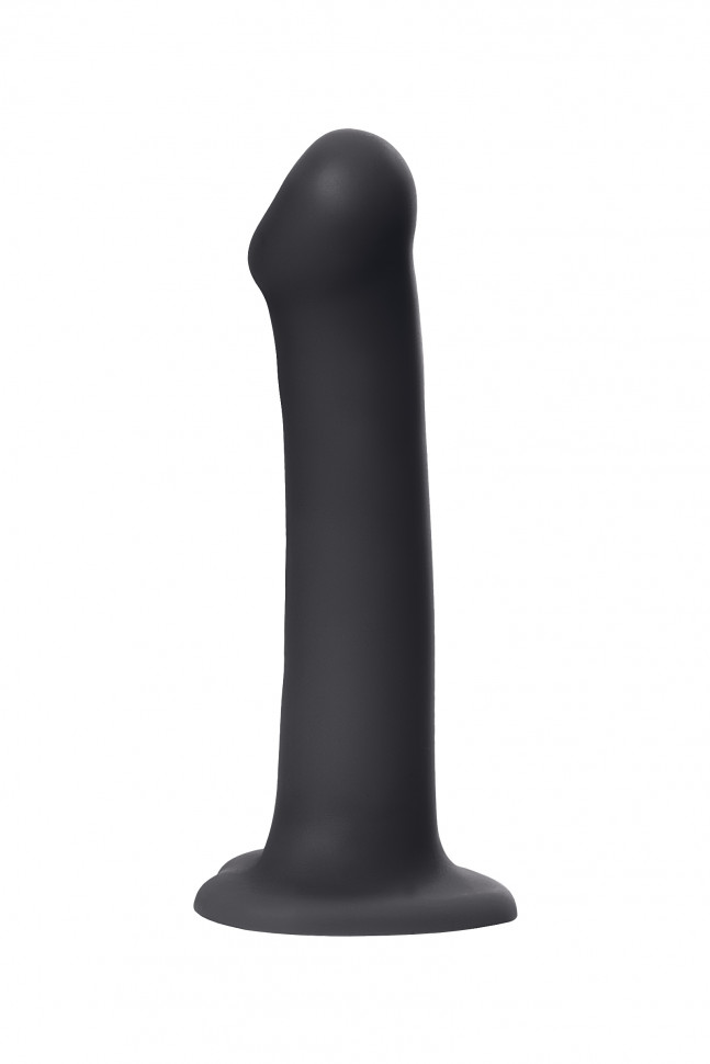 Ремневой нереалистичный страпон на присоске Strap-on-me, L, силикон, черный, 19 см