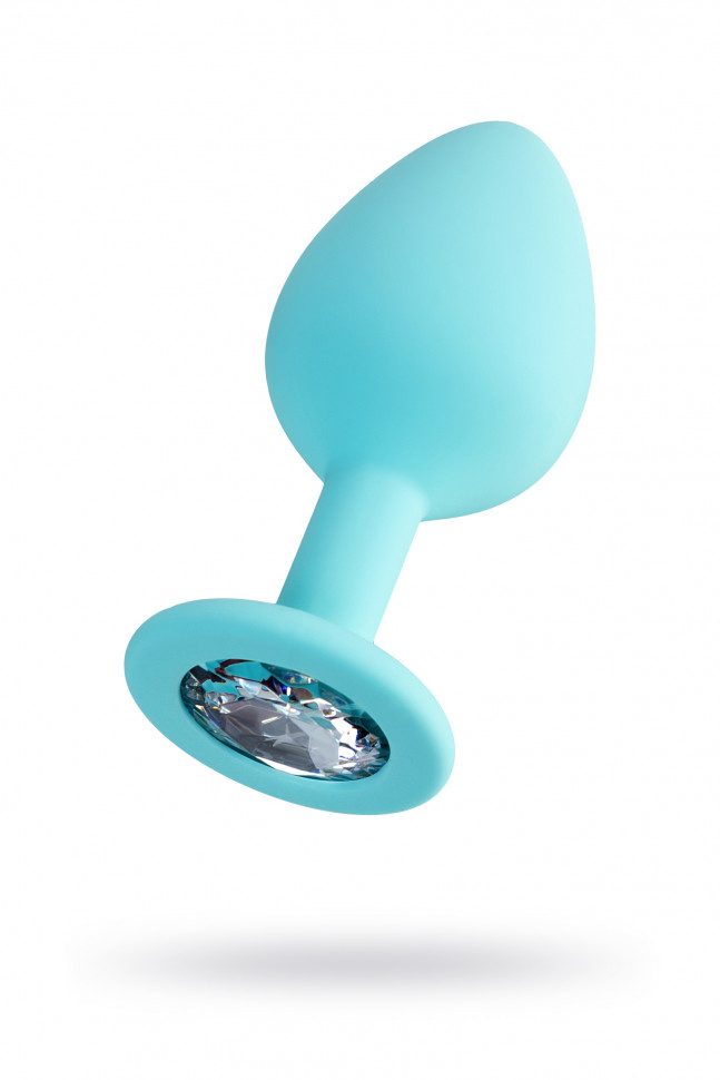Анальная втулка ToDo by Toyfa Brilliant, водонепроницаемая, силикон, голубая, 8 см, Ø 3 см