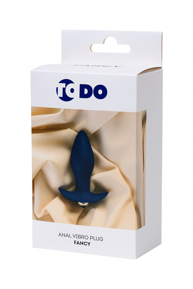 Анальная вибровтулка ToDo by Toyfa Fancy, силикон, синяя, 10,7 см, Ø 3,5 см