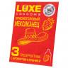 Презервативы Luxe, конверт «Красноголовый мексиканец», латекс, клубника, 18 см, 5,2 см, 3 шт.
