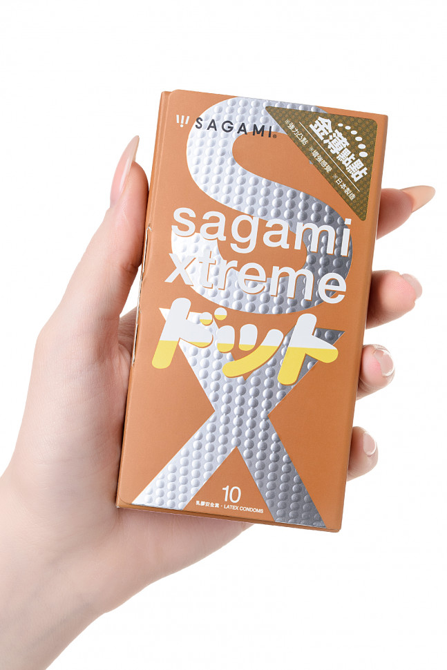 Презервативы Sagami, xtreme, feel up, латекс, 19 см, 5,3 см, 10 шт.