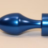 Анальная пробка металл синяя с голубым стразом 7,8х2,9см 47442-1MM