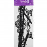 Маска нитяная Eromantica Queen, текстиль, черная, 31 см