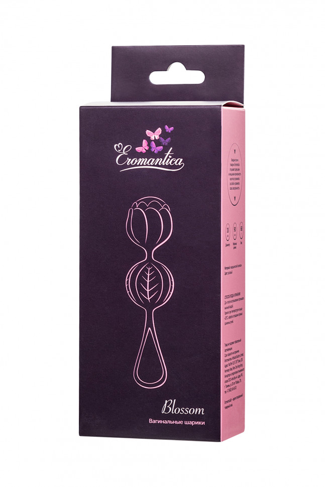 Вагинальные шарики Eromantica Lotus, силикон, розовые, 17 см