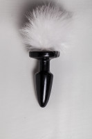 Анальная пробка с хвостом "White Bunny" 47001-MM