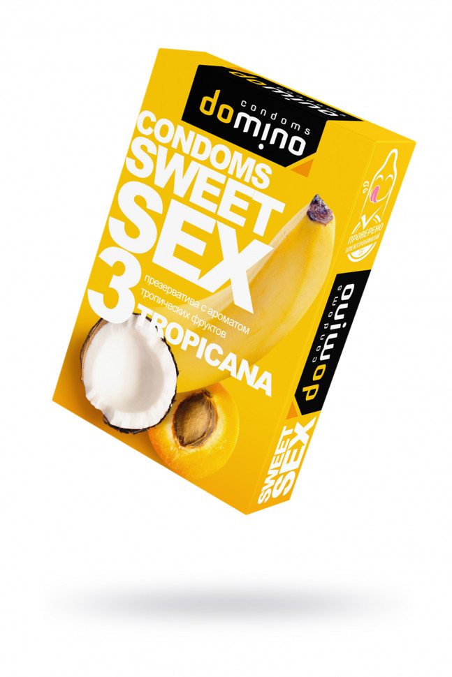 Презервативы Luxe DOMINO  SWEETSEX, тропические фрукты  №3  , 18 см