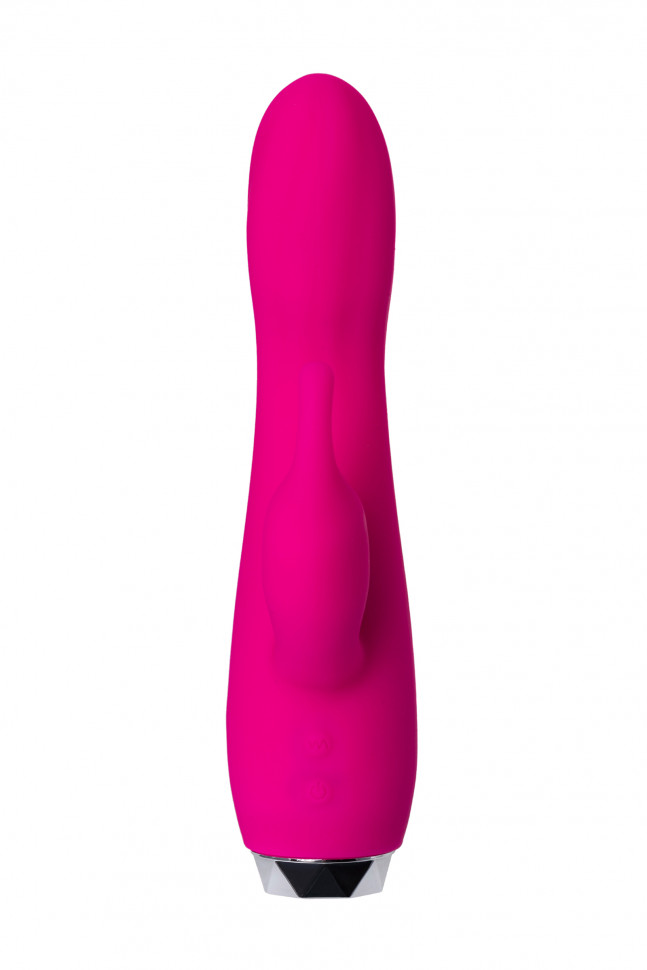 Вибратор с клиторальным стимулятором L'EROINA, силикон, розовый, 17 см