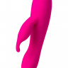 Вибратор с клиторальным стимулятором L'EROINA, силикон, розовый, 17 см