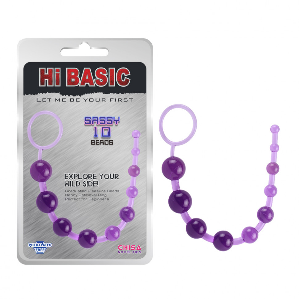 Анальная цепочка SASSY Anal Beads-Purple CN-331223171