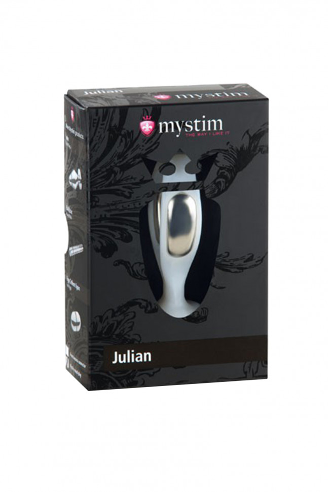 Вагинальный электростимулятор Mystim Julian, ABS пластик, белый, 7.9 см