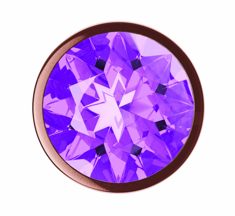 Анальная Пробка Diamond Amethyst Shine L Розовое Золото 4025-02lola