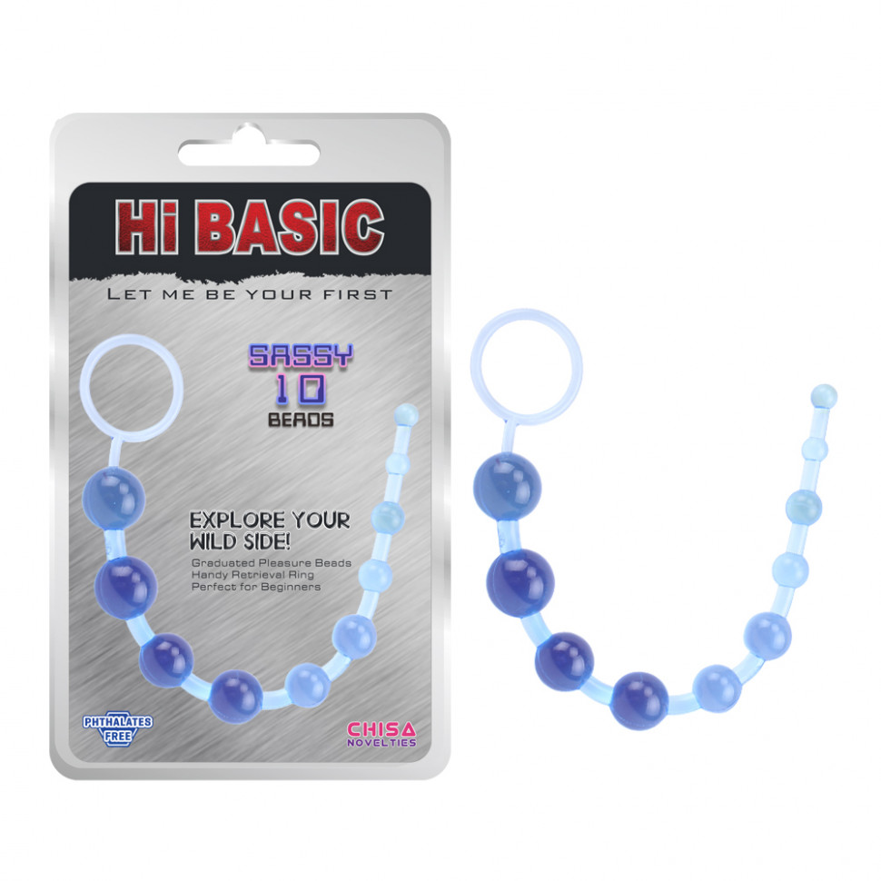 Анальная цепочка SASSY Anal Beads-Blue CN-331223162
