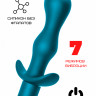 Бирюзовая силиконовая анальная пробка с вибрацией (11*3,5 см) 3311-02