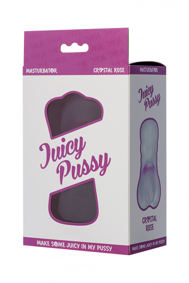 Мастурбатор реалистичный TOYFA Juicy Pussy Crystal Rose, TPE, 14 см