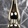 Анальный страз Metal by TOYFA, металл, золотистый, с кристаллом цвета аметист, 7 см, Ø 2,8 см, 50 г