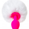 Анальная втулка с хвостом ToDo by Toyfa Sweet bunny, силикон, розовая, 13 см, Ø 2,8 см, 44 г