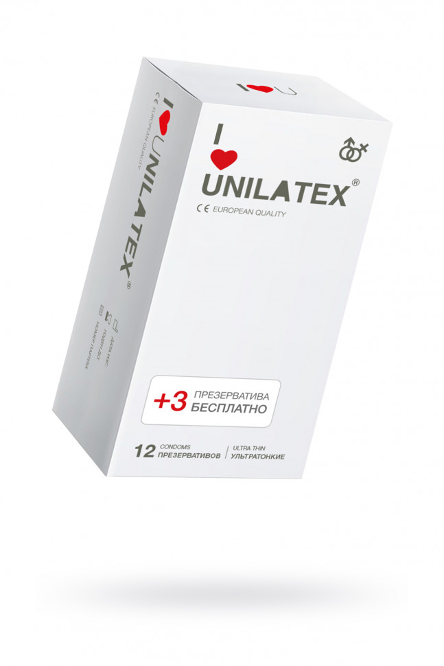 Презервативы Unilatex Natural Ultrathin  №12+3  ультратонкие