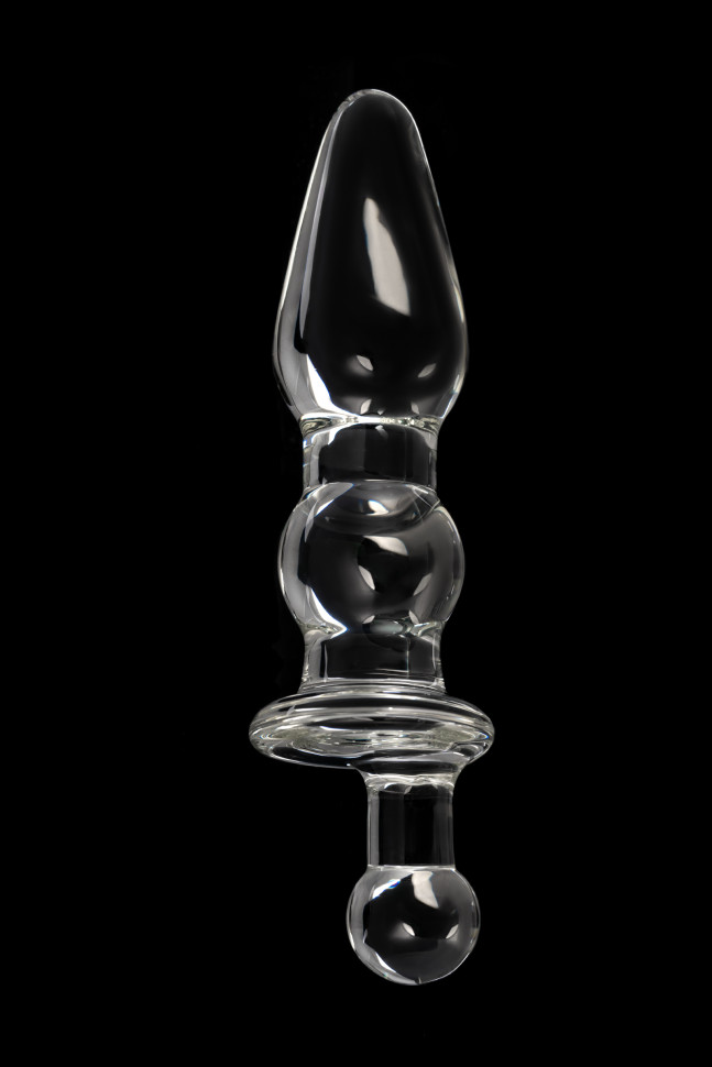 Анальная втулка Sexus Glass, стекло, прозрачная, 17 см, Ø 3,5 см