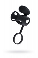 Насадка на пенис Black &amp; Red by TOYFA с вибрацией, со стимуляцией клитора, силикон, чёрный, 14,5 см