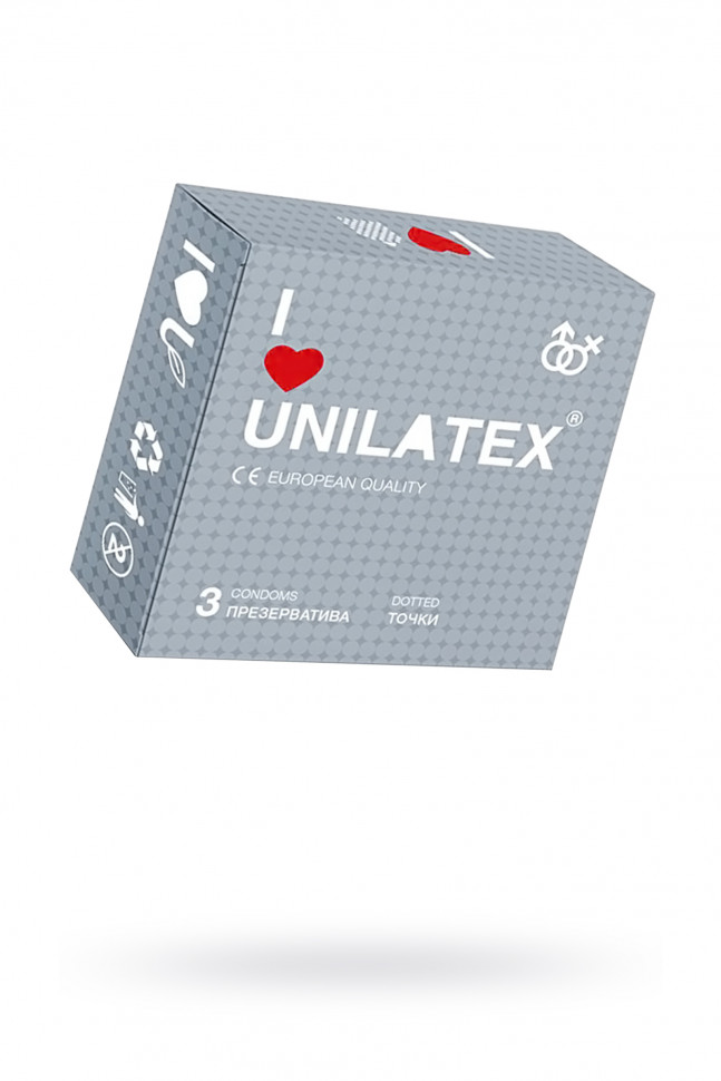 Презервативы Unilatex Dotted №3 с точками