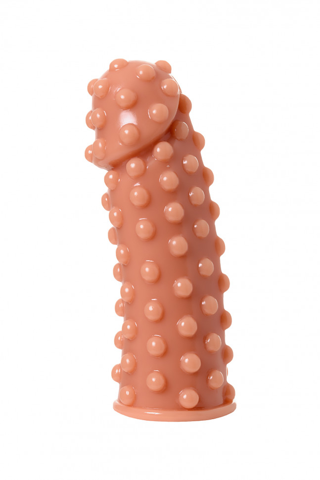 Насадка KOKOS реалистичная с дополнительной стимуляцией, TPE, телесная, 14.7 см