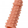 Насадка KOKOS реалистичная с дополнительной стимуляцией, TPE, телесная, 14.7 см