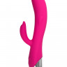 Вибратор Штучки-Дрючки «Дрючка-Удовольствие» с клиторальным стимулятором, розовый, 21,5 см