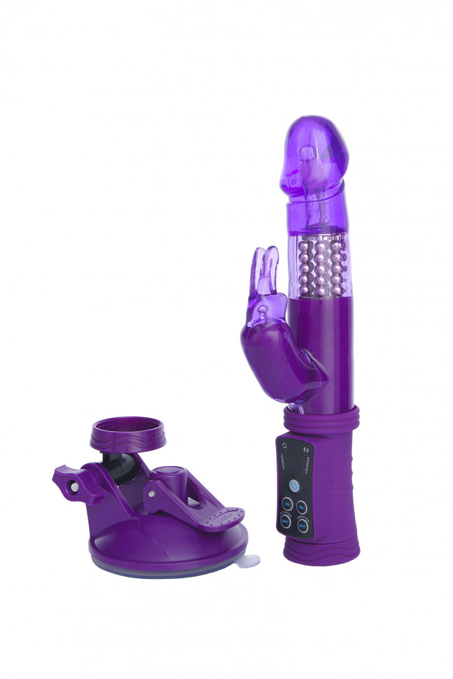Вибратор с клиторальным стимулятором TOYFA A-Toys, TPR, фиолетовый, 22 см