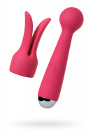 Вибратор с насадкой Svakom Emma, 6 режимов вибрации, сливово-красный, 21,5 см