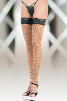 Чулки в крупную сетку (с силик. полосками) SoftLine Collection, черный, XXXL