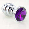 Пробка метал фигурная фиолетовый страз 9 х 4 см 47147-3MM