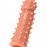 Насадка KOKOS реалистичная с дополнительной стимуляцией, TPE, телесная, 12.7 см