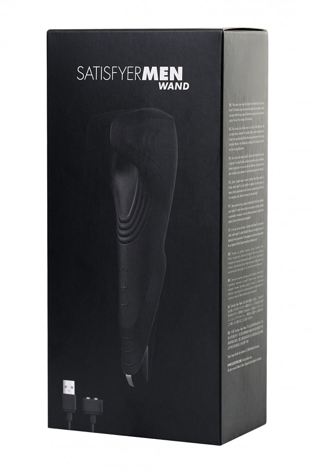 Мастурбатор нереалистичный Satisfyer  Men Wand , Силикон, Чёрный, 20 см