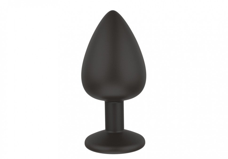 Черная силиконовая пробка с прозрачным кристаллом M 3307-02