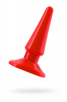 Анальная втулка Black &amp; Red by TOYFA, водонепроницаемая, ПВХ, чёрная, 10 см, Ø 3 см