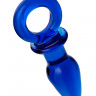Анальная втулка Sexus Glass, стекло, синяя, 14 см, Ø 3,5 см