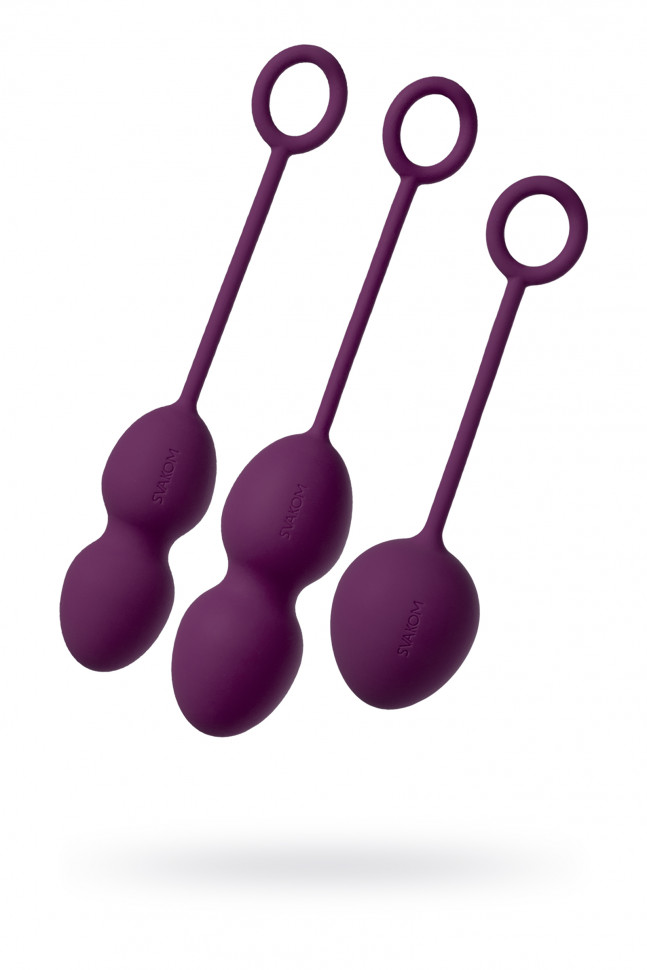 Набор вагинальных шариков Svakom Nova, силикон, фиолетовый, (49,75,95 гр)