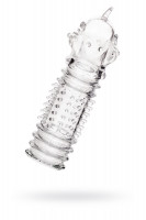 Насадка на пенис TOYFA A-Toys Baldi, TPR, прозрачный, 15,3 см