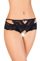 Эротические трусики Erolanta Lingerie Collection кружевные, черные (50-52)