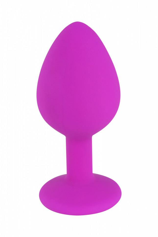 Фиолетовая силиконовая пробка с прозрачным кристаллом M 3308-02