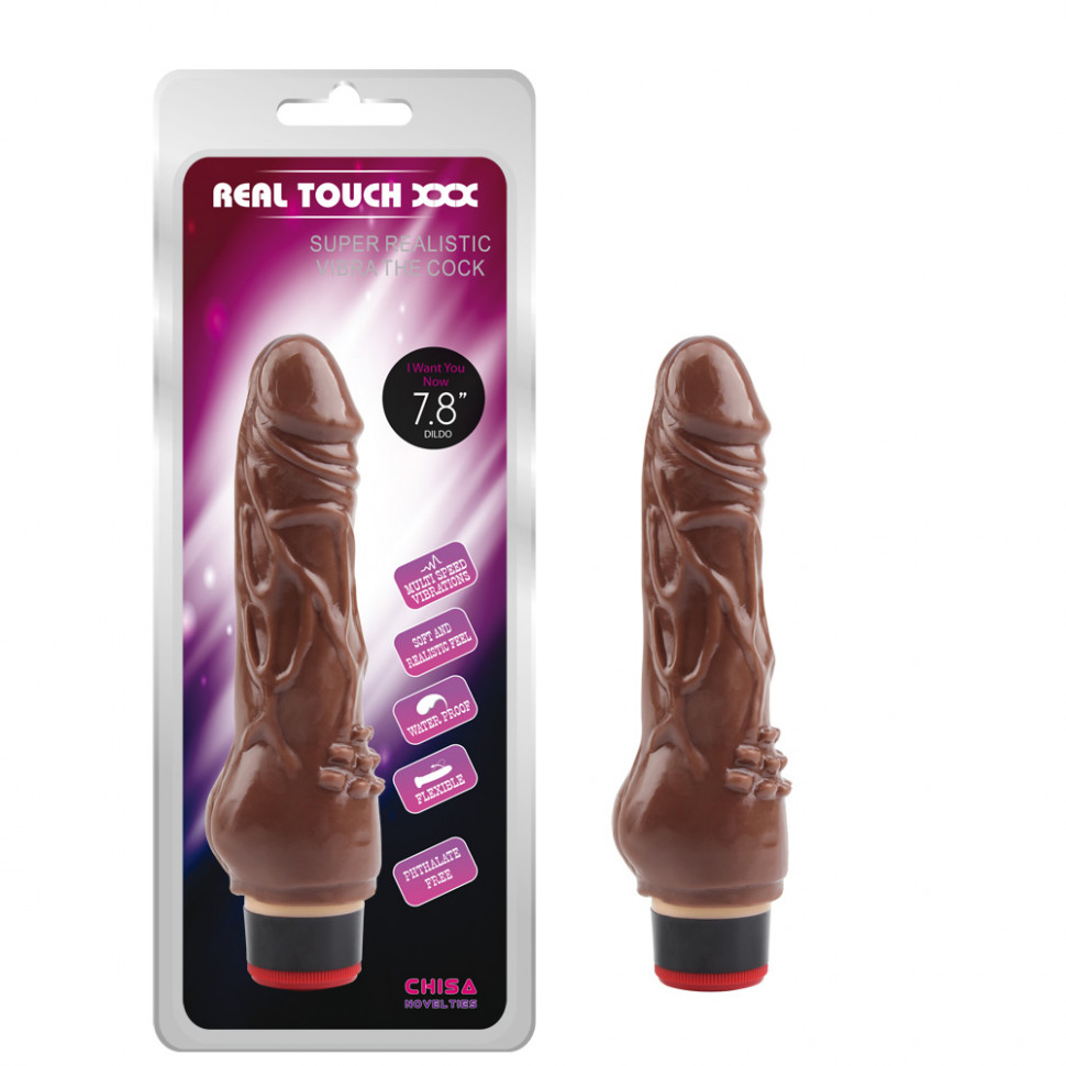 Вибратор 7.8”Vibe Cock Brown CN-101824747