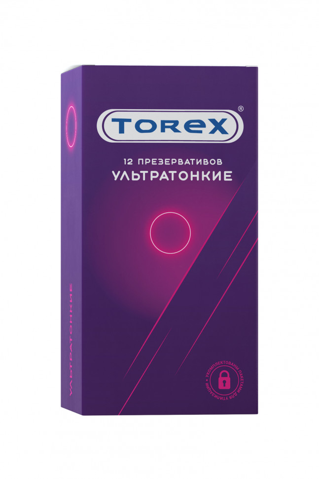 Презервативы ультратонкие TOREX  латекс, №12, 19 см