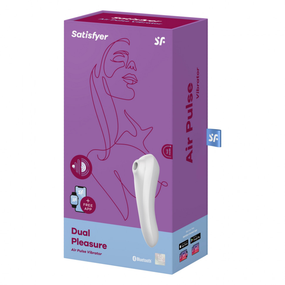 Вакуумный массажер Satisfyer Dual Pleasure White 003092SA